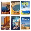 Napoli Italy Naples Seaside Beach Tourism Vintage Italian Metal Sign Club Party Plates Napoli Italy Tin Sign Posters