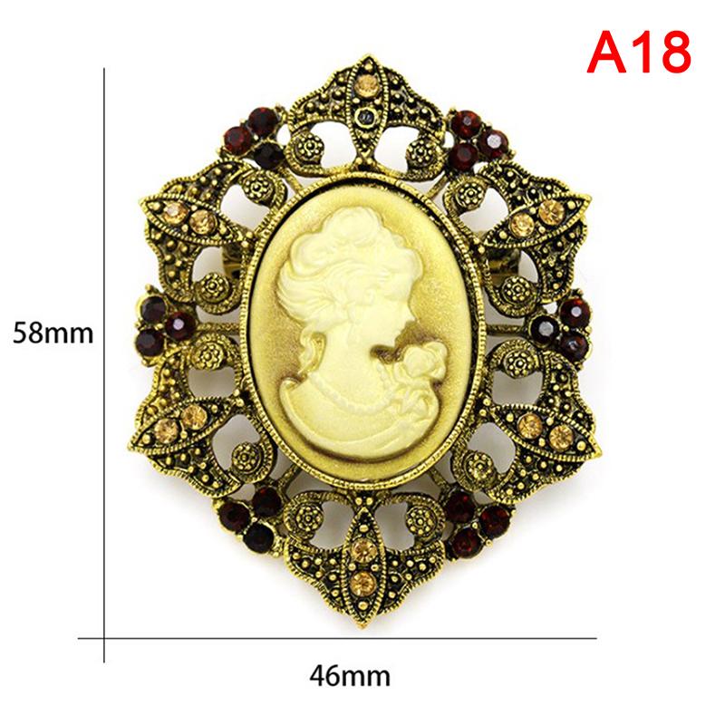Винтажные броши S Cameo для женщин Queen's Cameo Beauty