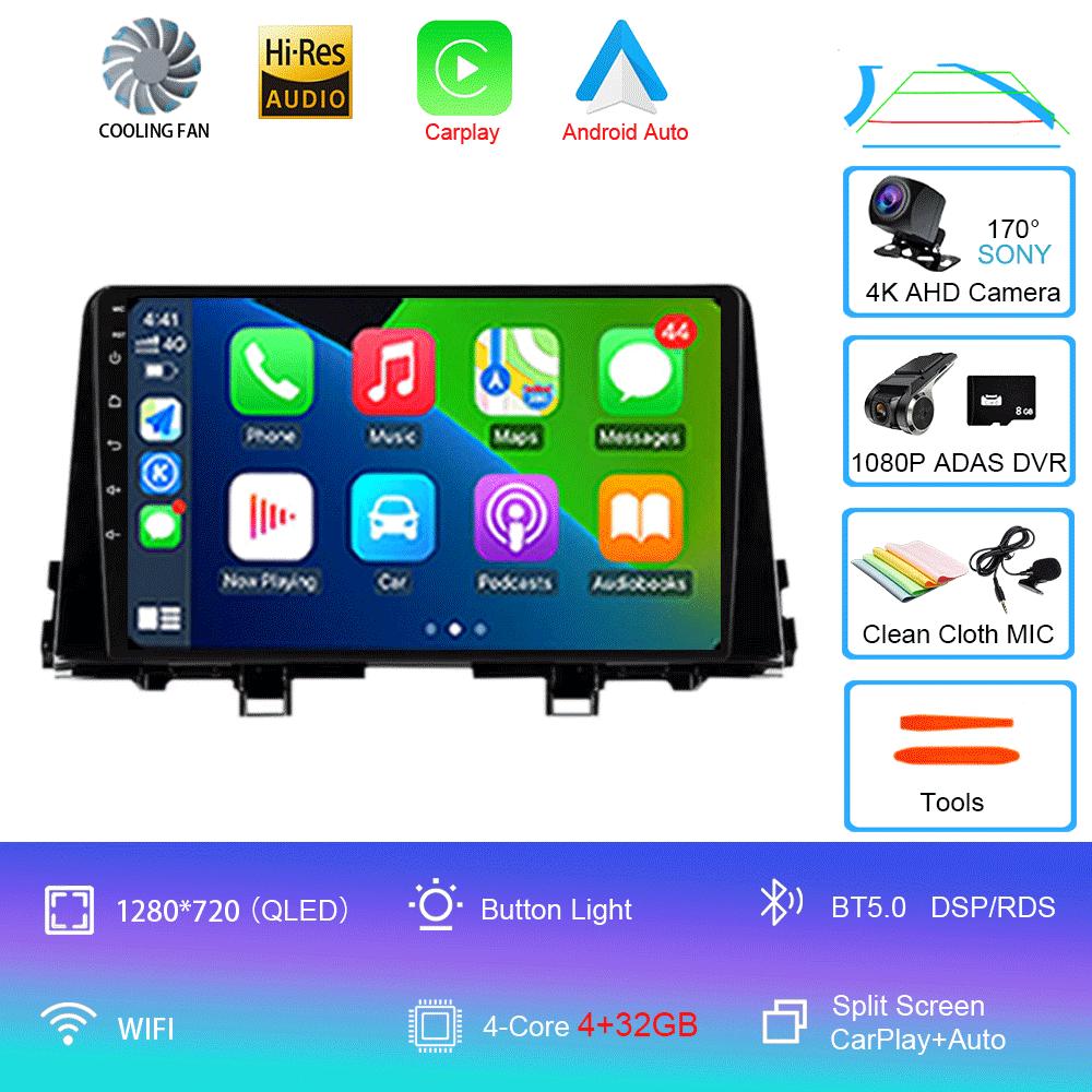Для Kia Morning 3 Picanto 2020 2021 Автомобильное радио Android 14 Carplay Auto 2K Экран Мультимедиа Видеоплеер 2 din Авторадио Стерео