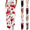 Женские спортивные штаны Эластичный пояс Кулиска Повседневные брюки Принт на Хэллоуин Брюки с карманами
