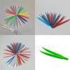 Children Diy Beauty Tweezers Multi-Color Disposable Tweezers Elbow Plastic Clip Toy Plastic Independent Packaging