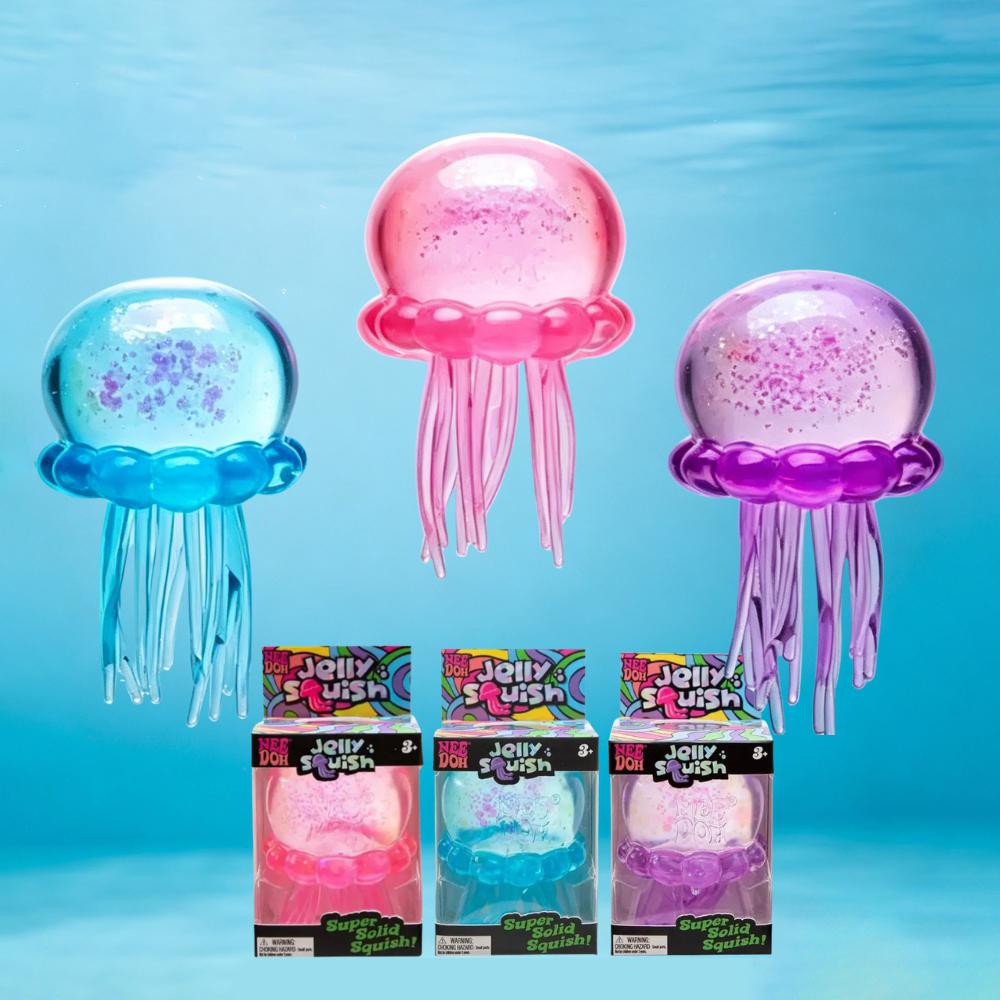 Ne-e do-h Fuzz Ball Jellyfish Squishy Blind Box Random Color Soft Stress Relief Toy Cute Relaxing Squeeze Sensory Toy