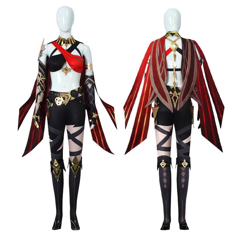 Dehya косплей костюм Dehya парик сексуальная женская форма аксессуары Хэллоуин карнавальный наряд полный комплект