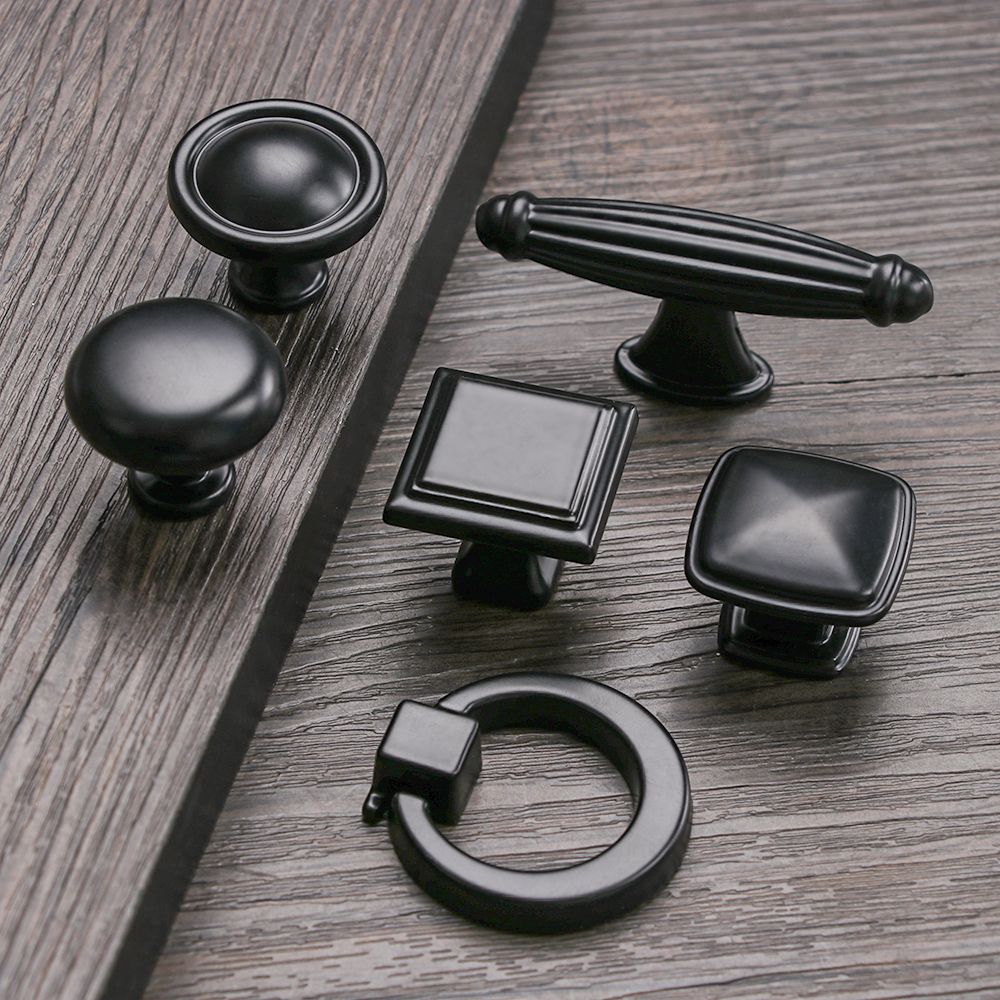Furniture Dresser Variety Style Black Series Door Handle Cabinet Pulls Drawer Knob Wardrobe Pulls
