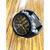 Used DIESEL Men's Watch Chronograph Rubber x Silver Beautiful Condition New Battery Replaced