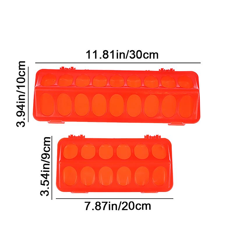 1Pc Double Row 12/18 Holes Poultry Ground Feeder Plastic Clamshell Feeding Chicken Groove Farm Breeding Supplies