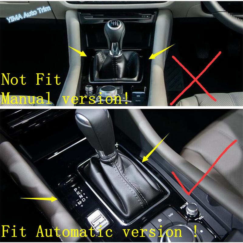 Stainless Steel Car Center Console Protect Case Gear Shift Box Panel Decor Cover Trim Accessories Kit For Mazda 6 - 2024