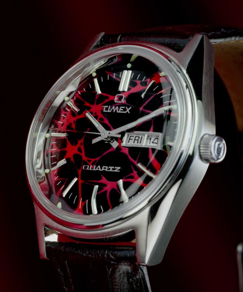 Taimaegseu Q Timex Red Vega Reissue Quartz Watch 38Mm
