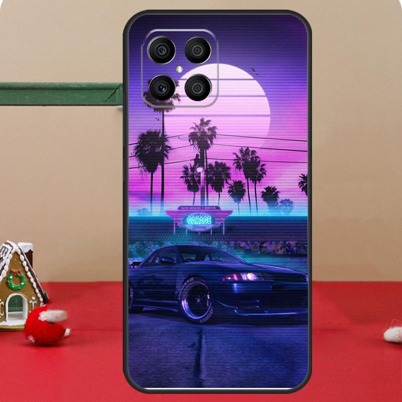 Синтвейв 80-х Ретро Неон вэйпорвейв Чехол Для Honor Magic 8 Pro 6 7 Lite Honor 400 200 50 70 X8c X8b X9a X9b X9c X9d Win RT Coque