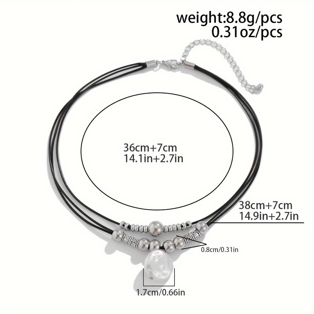 Модный темпераментный подвесной ожерелье особой формы нишевое простое ожерелье из бисера