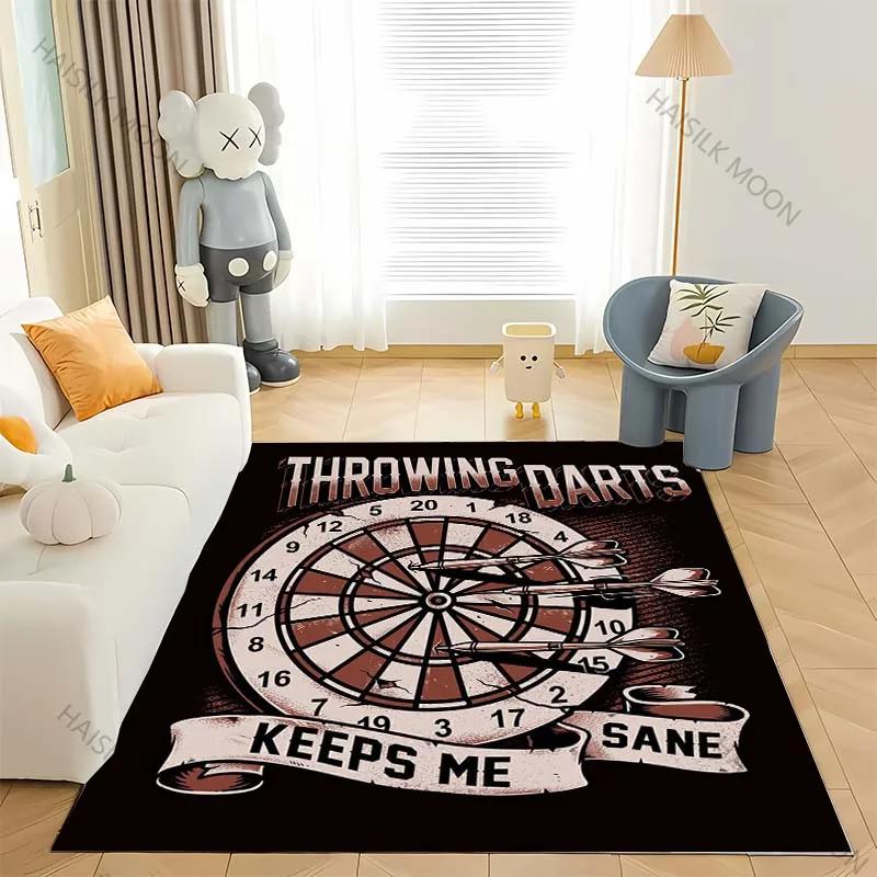 3D HD Dart Target Print Carpet! Bedroom Living Room Office Non-Slip Four Seasons Available Rug Multi-Sizes Non-Slip Fast arrival