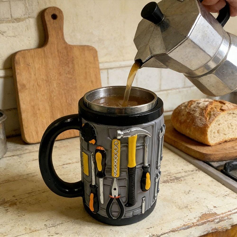 Stainless Steel Mechanic Mug 300ml Water Cup Funny Toolbox Design Coffee Cup Gifts for Men