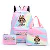 3Pcs/set Printed Backpack with Lunch Bag Pencil Case Student Teenager Boy Girl Bagpack Women's Backpack Set Travel Bag