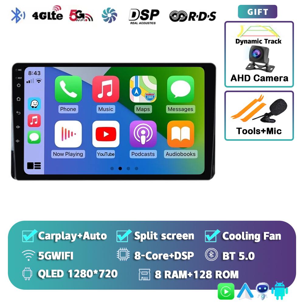 Android 14 Carplay автомобильное радио для Toyota Highlander Kluger 2021 2022 мультимедийный видеоплеер навигация GPS 2din стерео головное устройство