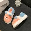 Детские хлопковые тапочки осень и зима новые домашние комнатные противоскользящие теплые мультяшные для мальчика и девочки утолщенные хлопковые