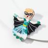 New Cute Girls Figure Acrylic Brooches for Women Fashion Cartoon Resin Badge Pins Casual Jewelry Bag Clothes Accessories Gifts