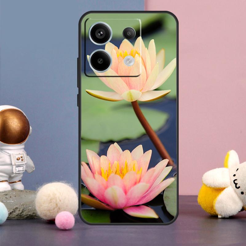 Чехол Цветок Лотоса для Xiaomi Redmi Note 14 9 10 11 12 13 15 Pro Plus Redmi 15 15C 10C 12C 13C 14C