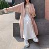 Осенний женский свободный вязаный кардиган-пальто с длинным рукавом, ленивый стиль, вязаный свитер с искусственным мехом для женщин