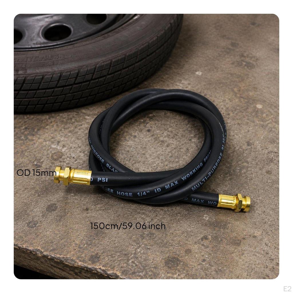2 Pieces Tire Gauge Hose Pump Inflator Air Tube for Mechanics, Garage 14inch Male Thread