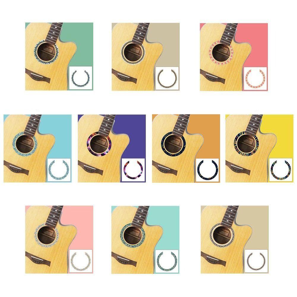 ПВХ наклейка на резонаторное отверстие, принадлежности для музыкальных инструментов, гитарные аксессуары, наклейка для фолк-гитары, гитара
