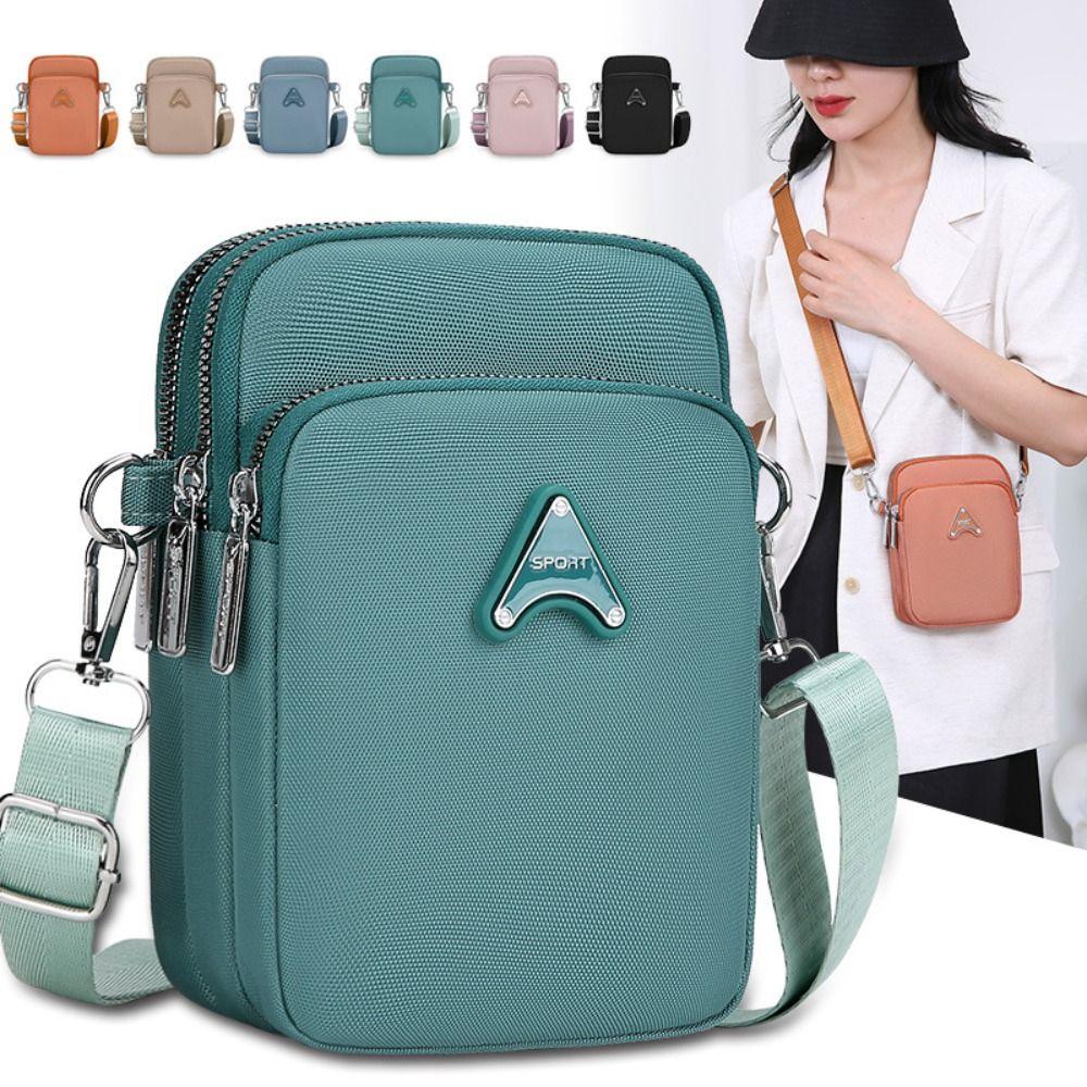 Multifunction Crossbody Bag Nylon Small Phone Bag Simple Canvas Shoulder Bag  Daily