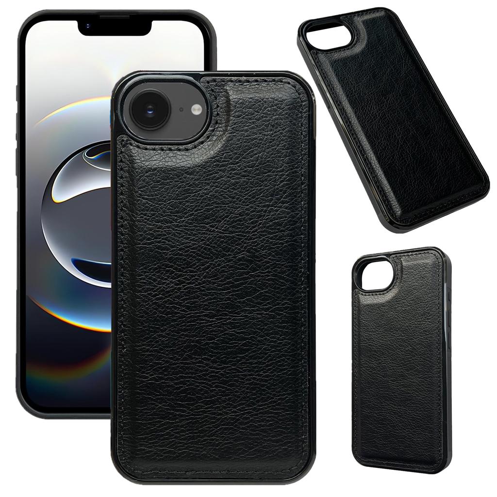 For iPhone 16e Case Calf Texture PU Leather Anti Fingerprint Back Phone Cover