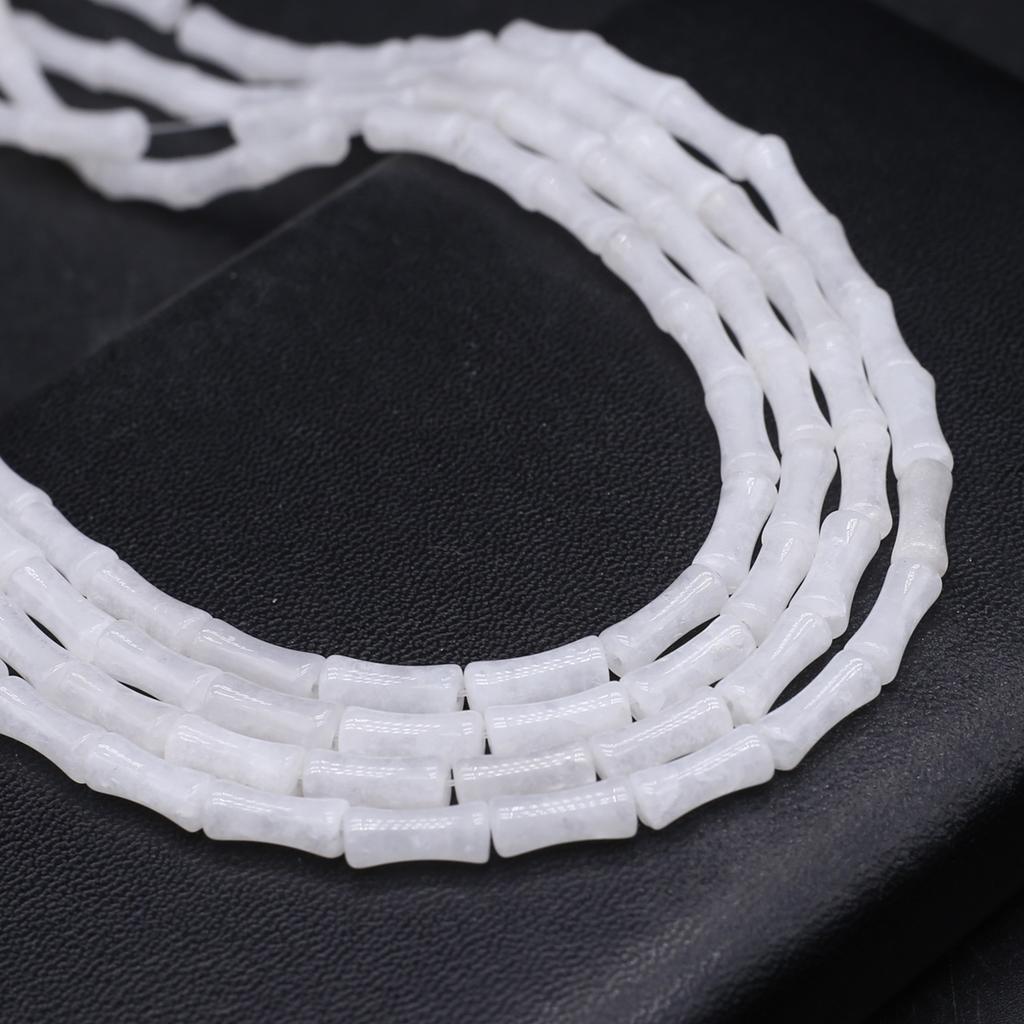 1 нить, Натуральный камень Канадский жадеит Обсидиан Кристальные бусины из прозрачного кварца, Ручная работа, Бусины в форме бамбукового сустава, 1,2×5 см, для изготовления украшений своими руками