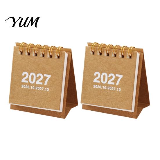 Practical Gift for Students Professionals Mini Desk Calendar 2026-2027, Oct 2026 to Dec 2027 Standing Flip Small Functional Planning Calendar,