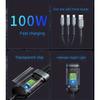 100W 3-in-1 Fast Charging Cable Intelligent Support For Ultra-Fast Charging USB, Visual Power Charging Via Multiple Interfaces