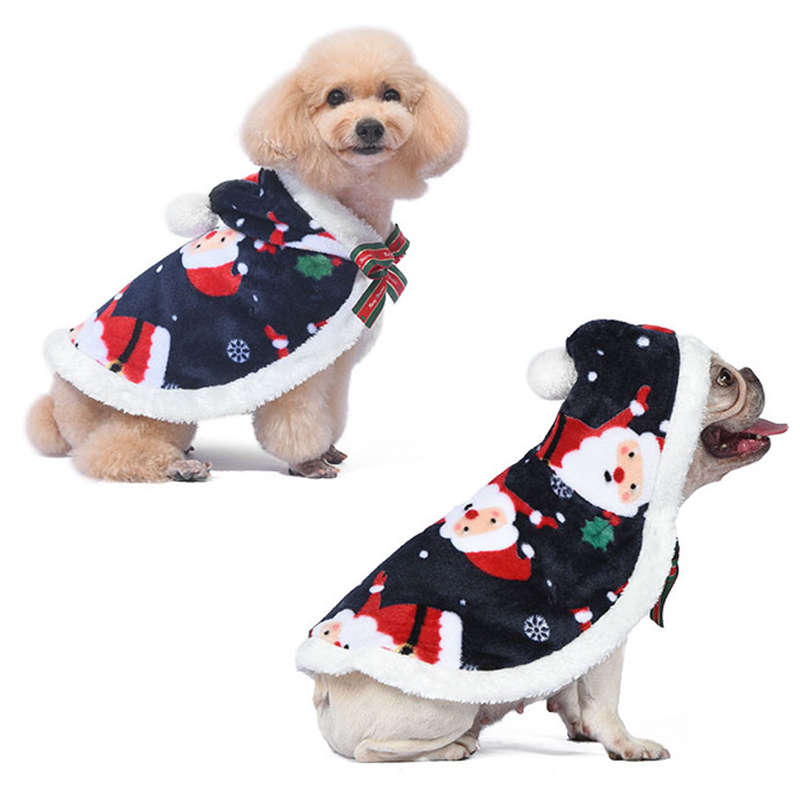 Костюм для питомца на Рождество для собак Одежда для питомцев на Рождество для домашних животных Накидка для собак Халат Товары для питомцев и одежда для собак