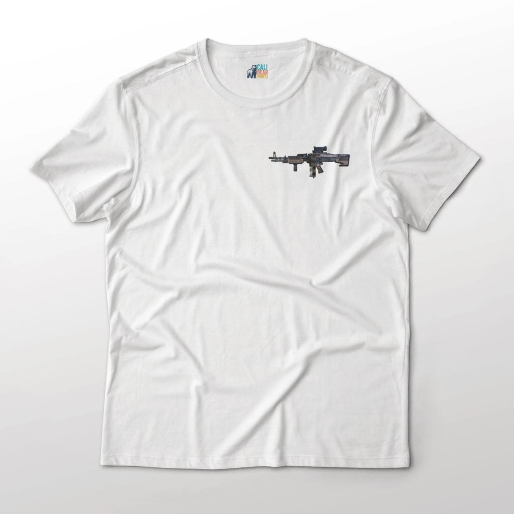 M60E6 Modernized General Purpose Machine Gun Gun Art Chest Graphic T-Shirt