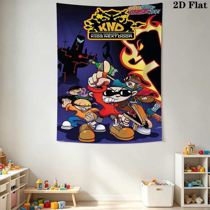 KND Codename: Kids Next Door Pattern Home Decor Tapestry, Wall Hanging, Decorative RV Wall Cloth.SGT0917099
