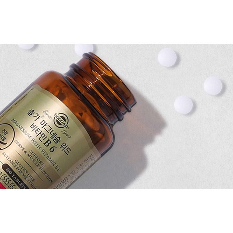 Solgar Magnesium with Vitamin B6, 100 Tablets, 1 Unit