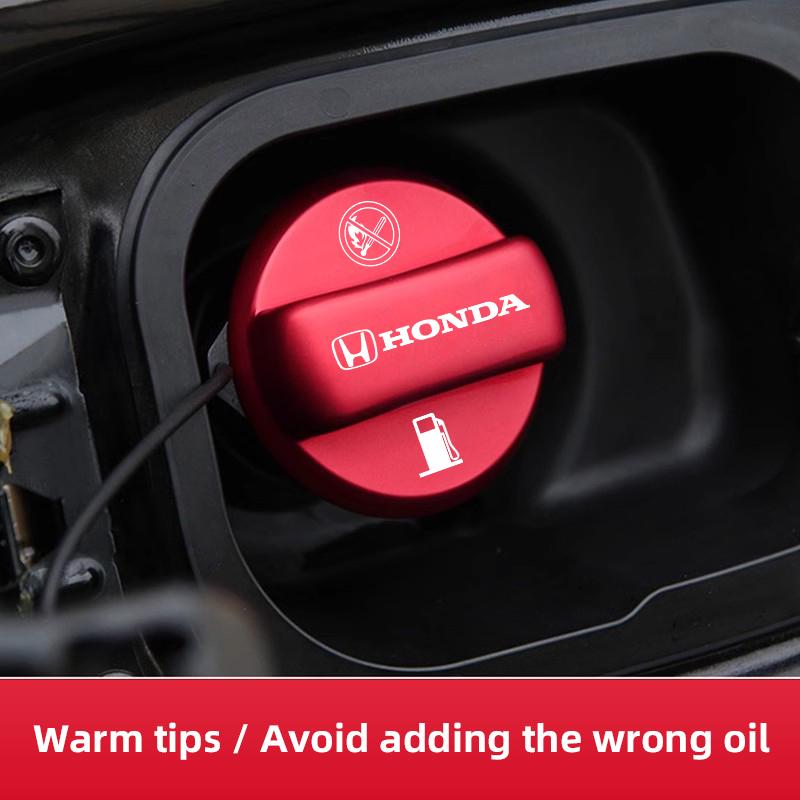 DGT2 Car Fuel Tank Cap Warning Metal Sticker Decorative Protective Sticker For Honda Civic FIT Accord Prelude CRV 5th City CRZ CRX