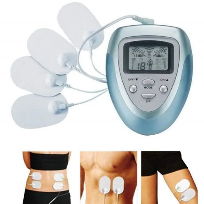 Appareil Electrostimulation 4 Patchs 8 Programmes - Ecran LCD, NEUTRE Appareil d'électro-stimulation Slimming Massager Z02D2