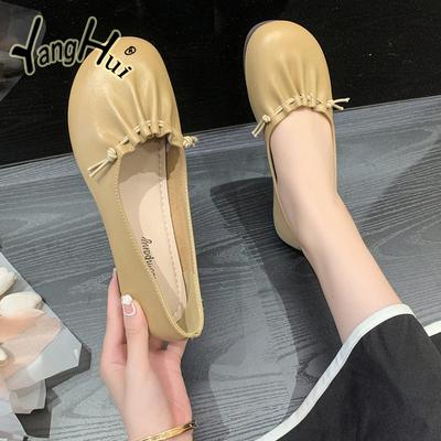 Мягкие кожаные универсальные удобные дышащие и прохладные тапочки с носком для повседневных сандалий на плоской подошве 2024 года, новая мода на лето