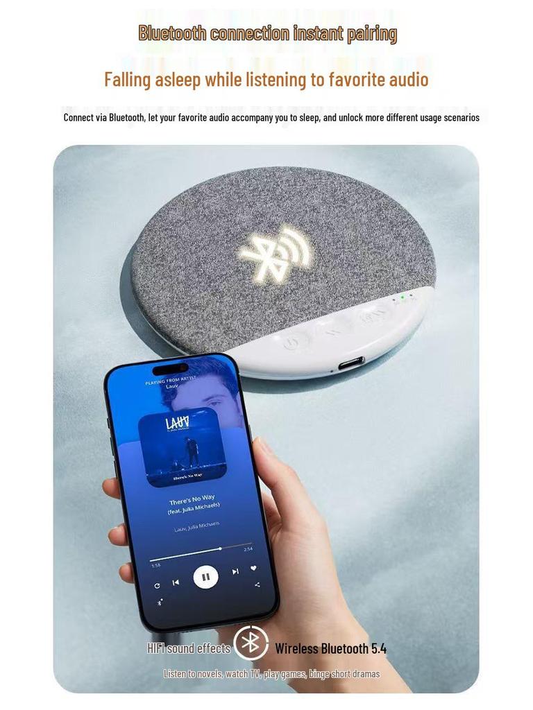 Ультратонкий Bluetooth-динамик для сна с таймером для подушки и долгим сроком службы батареи для домашнего использования