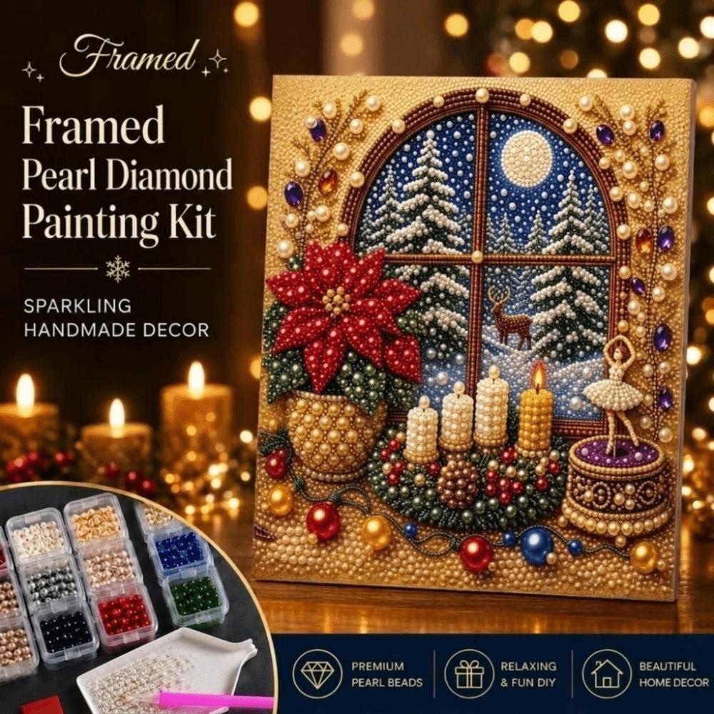 Handmade DIY Pearl Bead Art Set Gift Christmas Decor Christmas Painting Art Kit Christmas