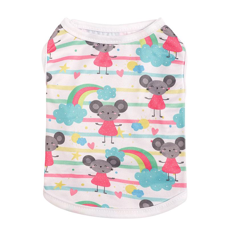 Тонкий жилет для домашней собаки, одежда с принтом щенка и кошки, одежда для тедди-доу