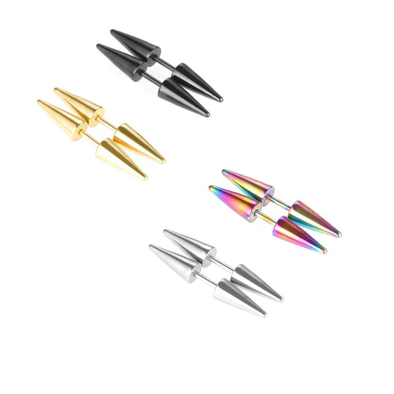 Серьги-гвоздики в европейском и американском панк-стиле с шипами в форме гантелей — титановая сталь, модный минималистичный дизайн для мужчин и женщин.