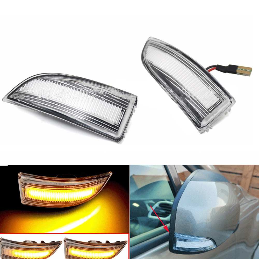 2x светодиодных плавных указателя поворота зеркала заднего вида для Renault Megane 3 MK3 III RS 2008-2016 для Laguna III X91 Fluence