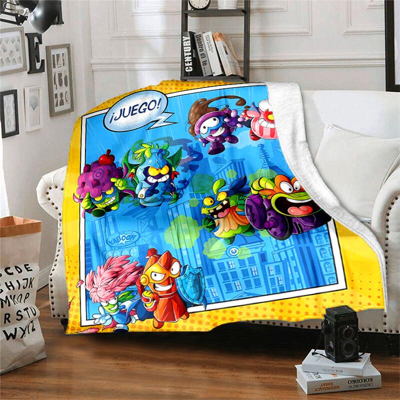 1pc Blanket Superthings3 Print Design, Lightweight Blanket for Sofa, Bed- Soft &Warm, Gift for All Seasons like Christmas, Halloween