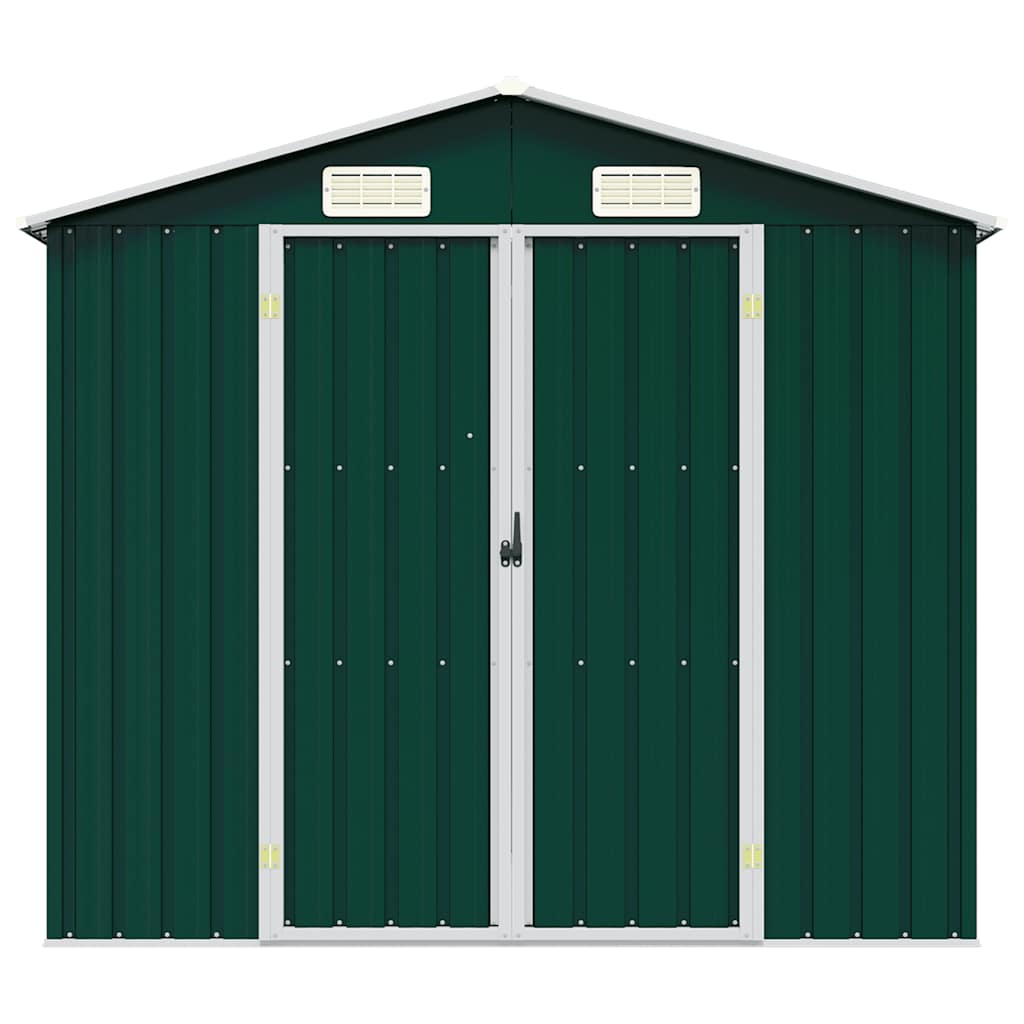 Garden Shed Green 205 x 129 x 183 cm Galvanized Steel