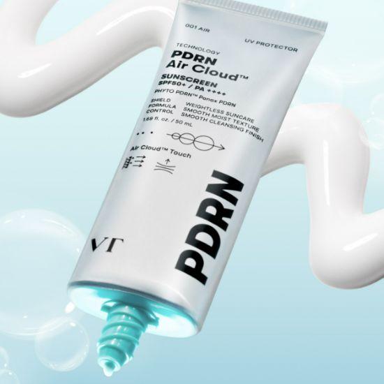 VT PDRN Air Cloud Sunscreen SPF50+ PA++++ Lightweight Hydrating UV Protection 50ml