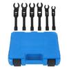 6PCS Crows Foot Wrench Set 1 2 Inch and 3 8 Inch Drives Metric 180 Degrees  Flexible Head Crowfoot Flare Nut Wrench Set