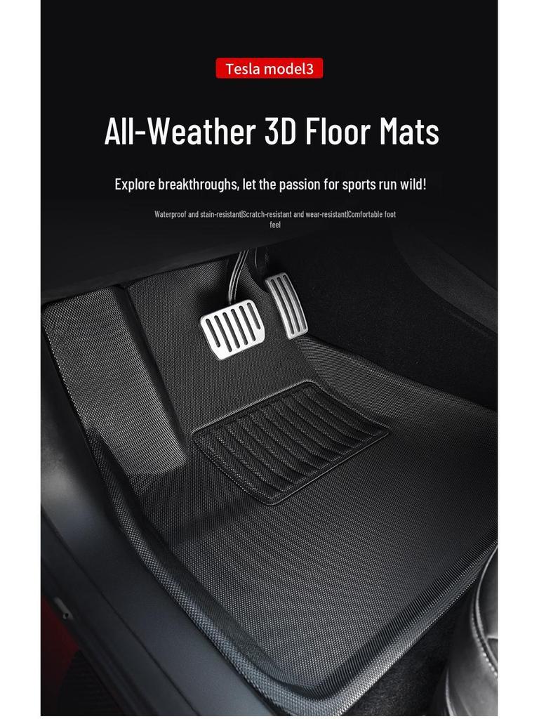 Водонепроницаемые XPE коврики для пола автомобиля Tesla Model 3 Refresh и экологичный коврик для багажника без запаха