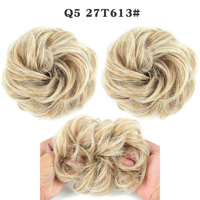 Synthetic Women Fashion Curly Messy Chignon Hair Bun Hair Accessories Elastic Fiber Hairpiece Chignon For Wedding Party Daily Use