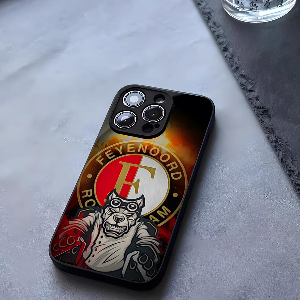 Чехол для телефона футбольного клуба F-FeyenoordS Закаленное стекло Для IPhone 17 13 14 16 12 15 11 Pro Max Plus Mini X XR SE2020 Coque