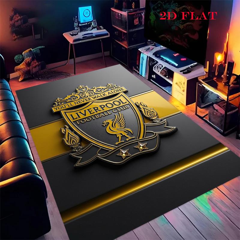 Vintage Liverpool Fc Crest Carpet Floor Mats Living Room And Bedroom Mats Protective Pad Fashion Gift