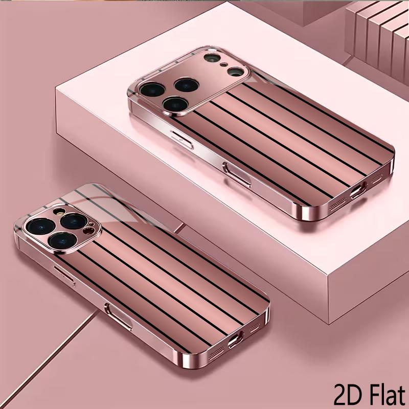 Градиентная вертикальная 2DПлоская Для iPhone17 18 16 15 14 13 12 11 Pro Max XS XR 8 7Plus Чехол для телефона Ударопрочный Защитная задняя крышка